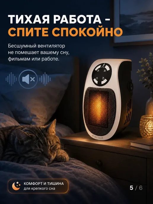 Электрический обогреватель для дома напольный, белый, фото 7