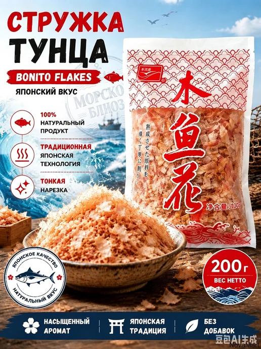 200 грамм стружка тунца бонито стружка тунца для роллов, вариант