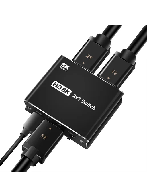 8K HDMI переключатель 2х1 для видео, 2x1, фото 8