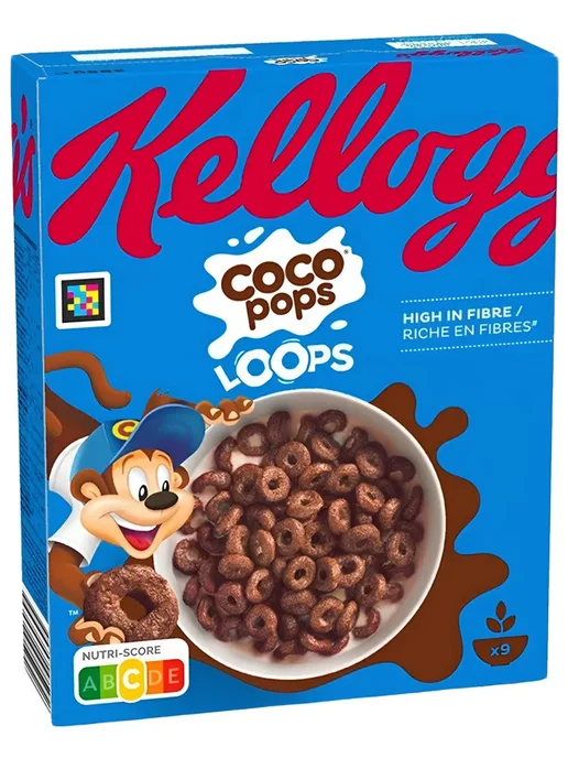 Kellogg's Coco Pops Loops шоколадные хлопья 285г, 285 г