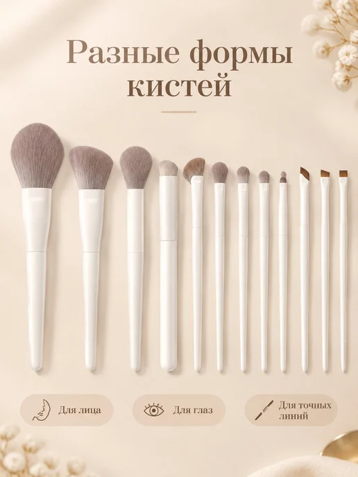 Набор кистей для макияжа, вариант, фото 4
