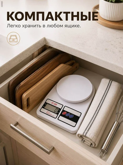 Электронные кухонные весы весы кухонные электронные, белый, белый, фото 5