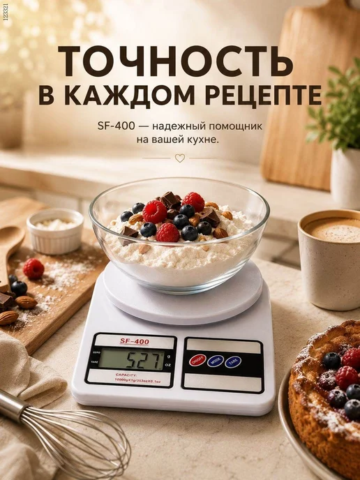 Электронные кухонные весы весы кухонные электронные, белый, белый, фото 8