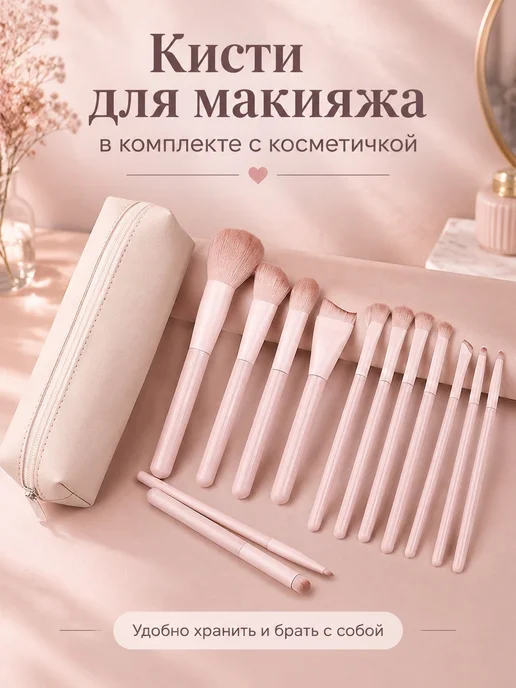 Набор кистей для макияжа, вариант, фото 4