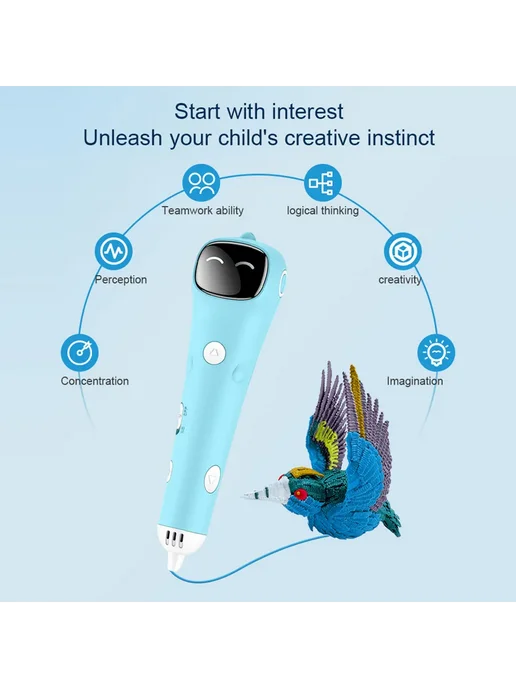 Low Temp 3D ручка с PCL, USB, безопасная для детей, вариант, фото 6