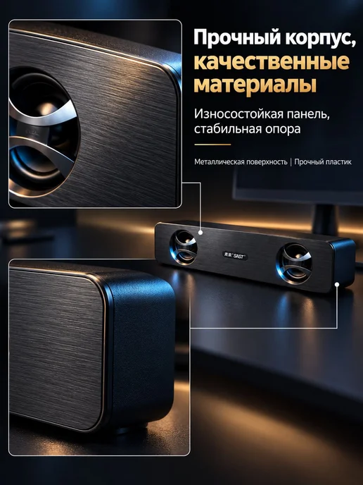Саундбар SAST, стереозвук, беспроводной Bluetooth и для и, серый, фото 8