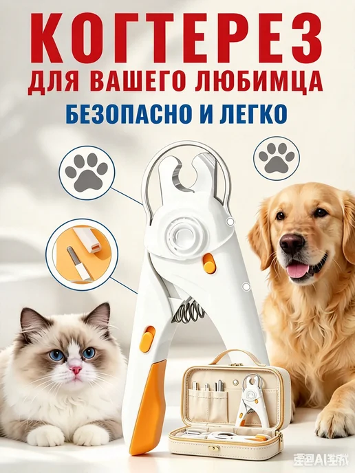 Petss Shop Когтерезка для кошек собак, ножницы для стрижки когтей, белый
