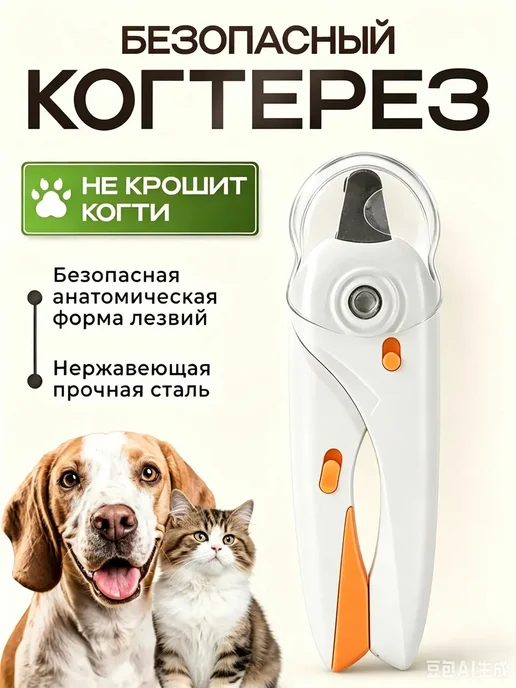 Petss Shop Когтерезка для кошек собак, ножницы для стрижки когтей, белый, фото 2