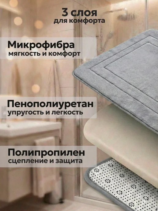 Коврик для ванной и туалета 50х40 см и 50х80 см, 50x40 см, фото 8