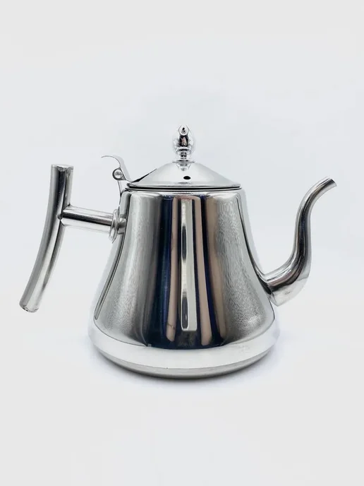 Чайник заварочный стальной с ситечком, 1 л, 1 л, фото 5