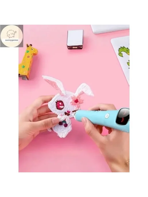 Беспроводная 3D-ручка, голубая, 1.75 мм, голубой, фото 8