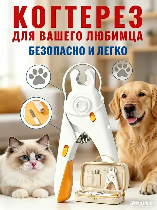Petss Shop Когтерезка для кошек собак ножницы для когтей для груминга, белый, фото 2