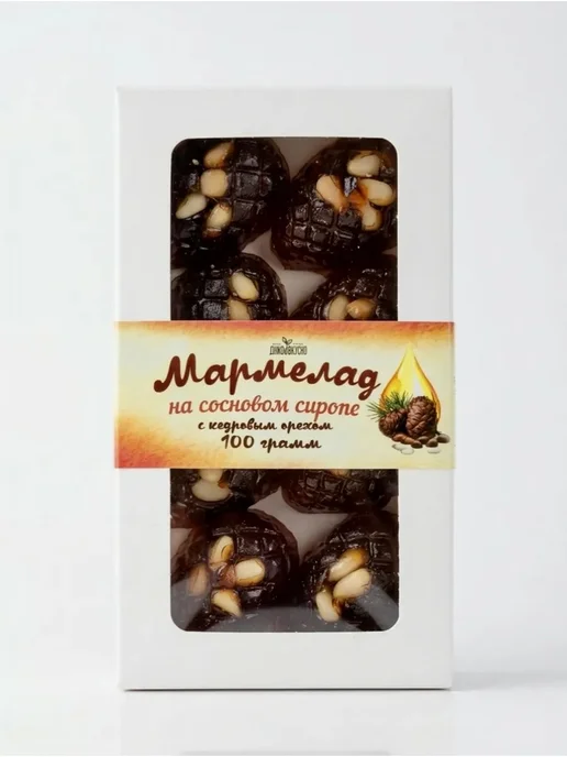 Мармелад на сосновом сиропе с кедровым орехом, 100 гр, 100 г, фото 3