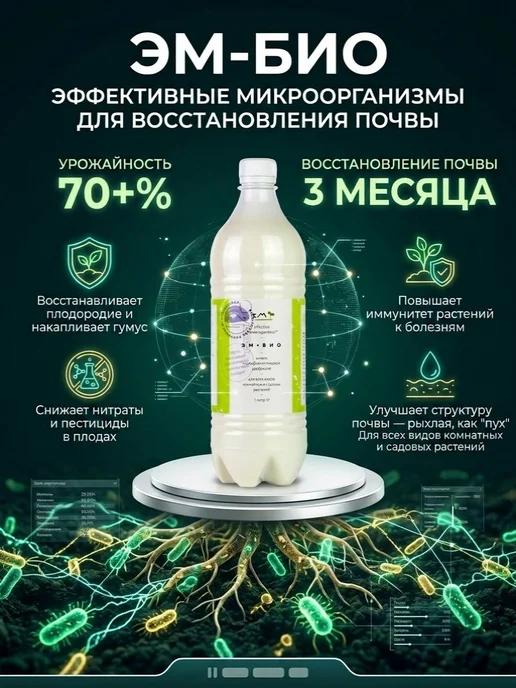 Биодобавка для растений ЭМ-Био, 1 л 
