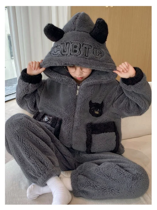 Кигуруми для детей костюм демон, черный, фото 2