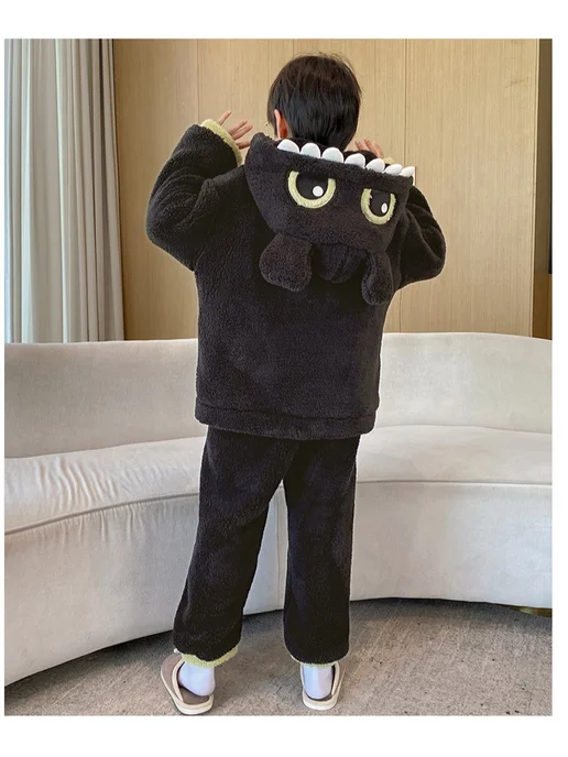 Кигуруми для детей костюм беззубик дракон, черный, фото 4