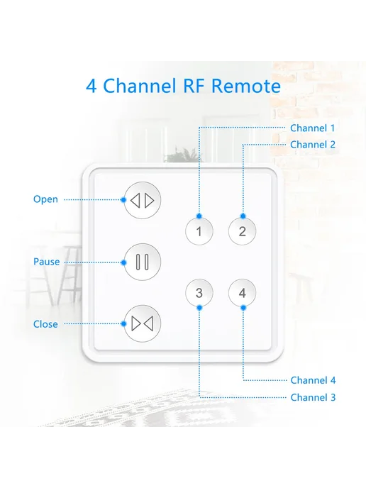LoraTap Tuya Smart Life 4-канальный мотор для штор RF+WIFI RF WIFI S, вариант, фото 3