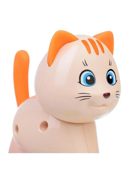 Игрушкапокатушка "Веселый котик", бежевый, фото 3