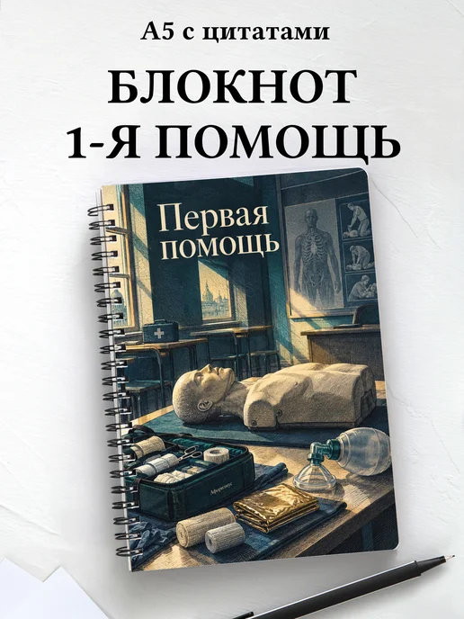 Блокнот Первая помощь с мотивирующими цитатами