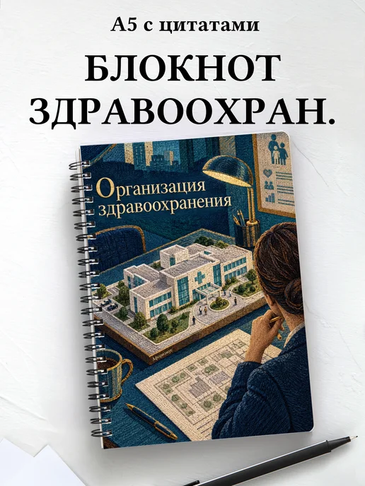 Блокнот Организация здравоохранения с мотивирующими цитатами