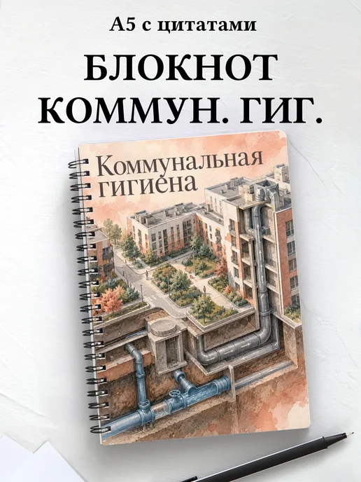 Блокнот Коммунальная гигиена с мотивирующими цитатами