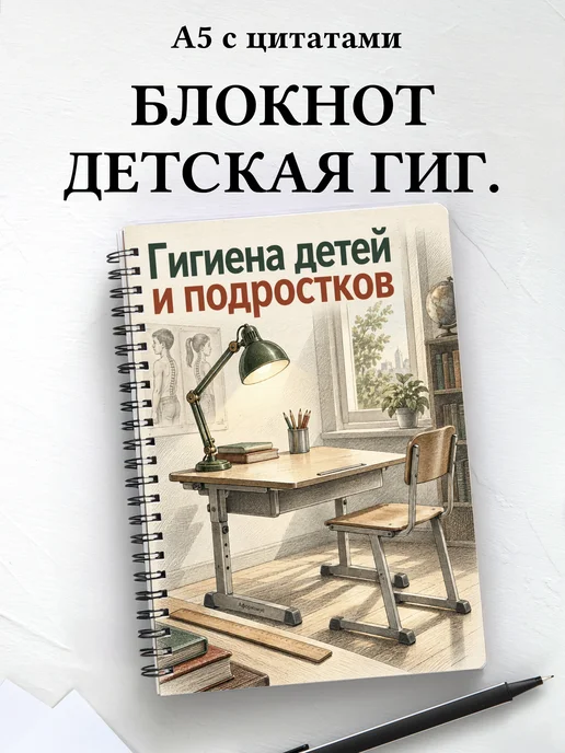 Блокнот Гигиена детей и подростков с мотивирующими цитатами