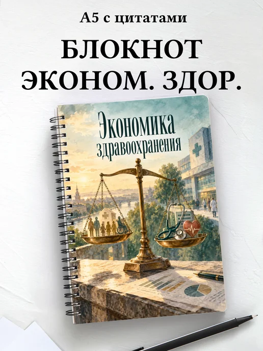 Блокнот Экономика здравоохранения с мотивирующими цитатами