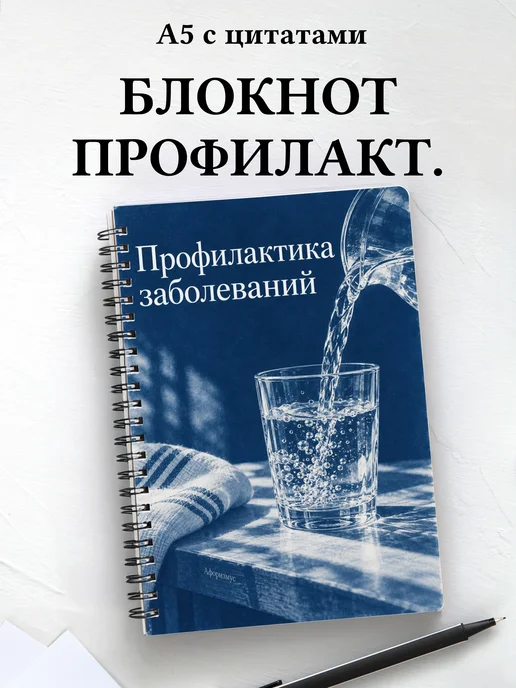 Блокнот Профилактика заболеваний с мотивирующими цитатами
