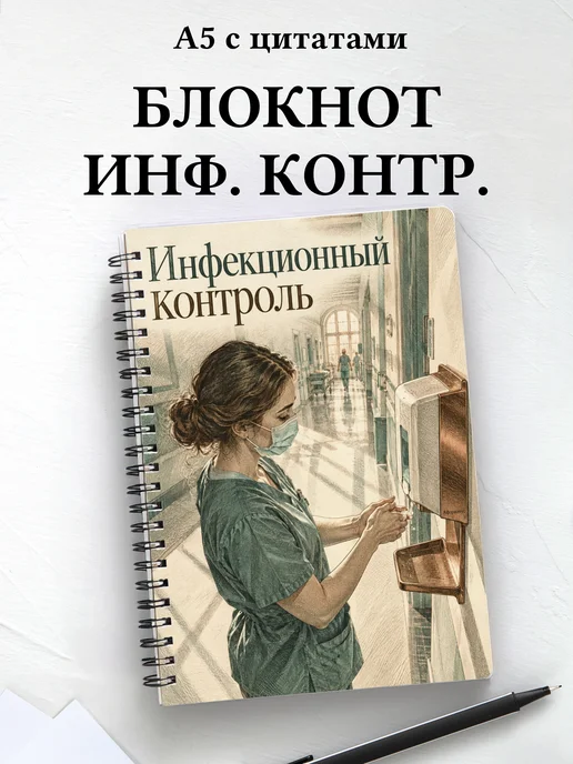 Блокнот Инфекционный контроль с мотивирующими цитатами