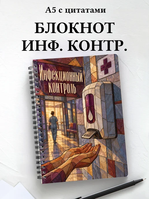 Блокнот Инфекционный контроль с мотивирующими цитатами