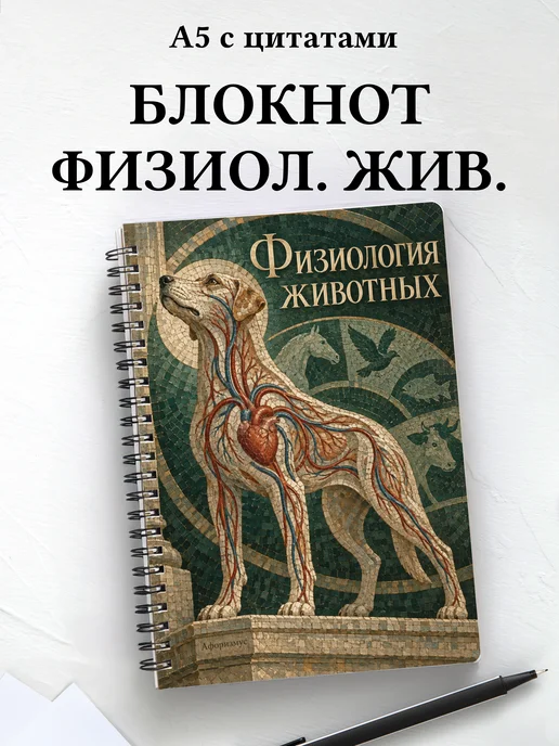 Блокнот Физиология животных с мотивирующими цитатами