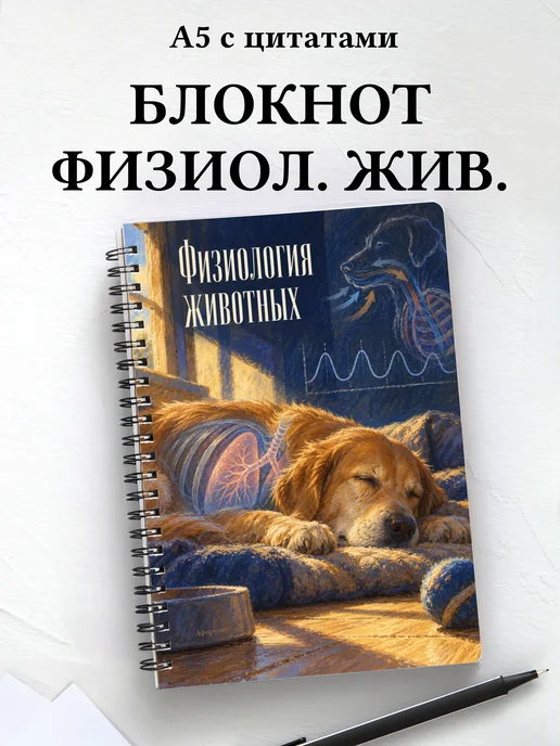 Блокнот Физиология животных с мотивирующими цитатами