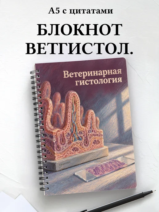 Блокнот Ветеринарная гистология с мотивирующими цитатами