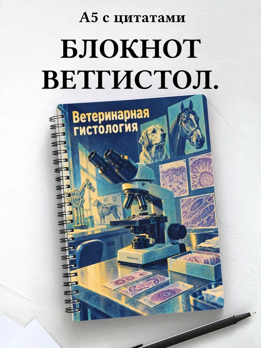 Блокнот Ветеринарная гистология с мотивирующими цитатами