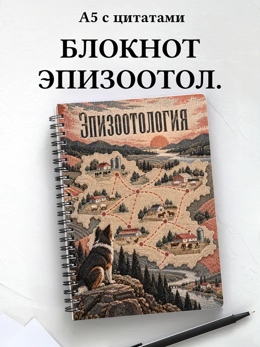 Блокнот Эпизоотология с мотивирующими цитатами