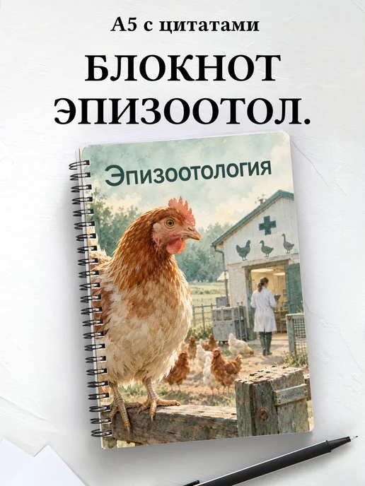 Блокнот Эпизоотология с мотивирующими цитатами