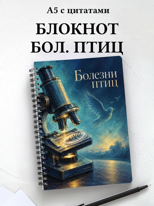 Блокнот Болезни птиц с мотивирующими цитатами