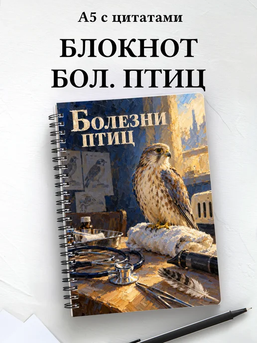 Блокнот Болезни птиц с мотивирующими цитатами