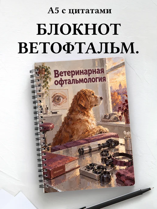Блокнот Ветеринарная офтальмология с мотивирующими цитатами