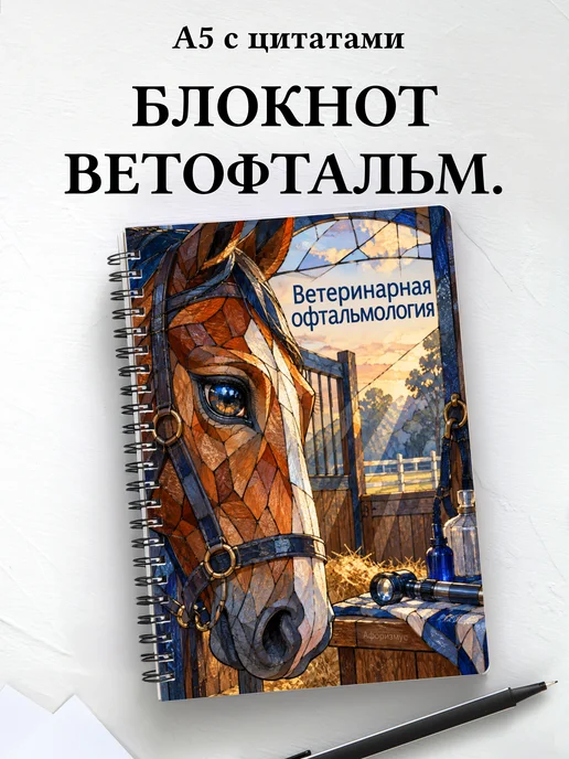 Блокнот Ветеринарная офтальмология с мотивирующими цитатами