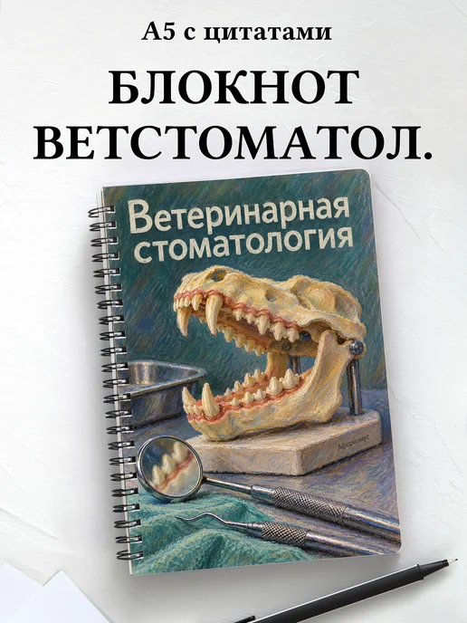Блокнот Ветеринарная стоматология с мотивирующими цитатами