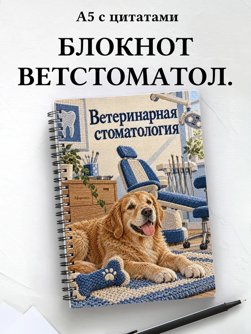 Блокнот Ветеринарная стоматология с мотивирующими цитатами