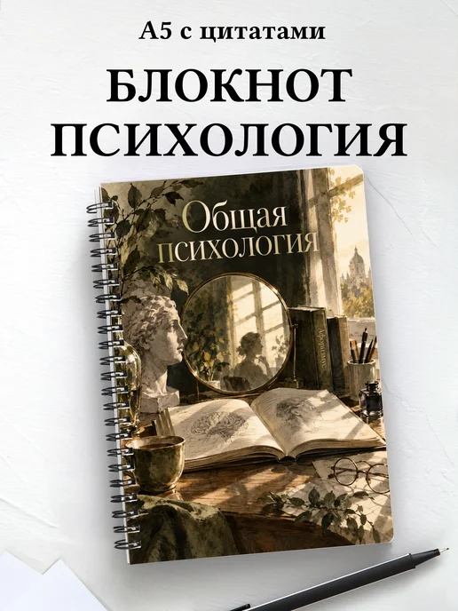 Блокнот Общая психология с мотивирующими цитатами