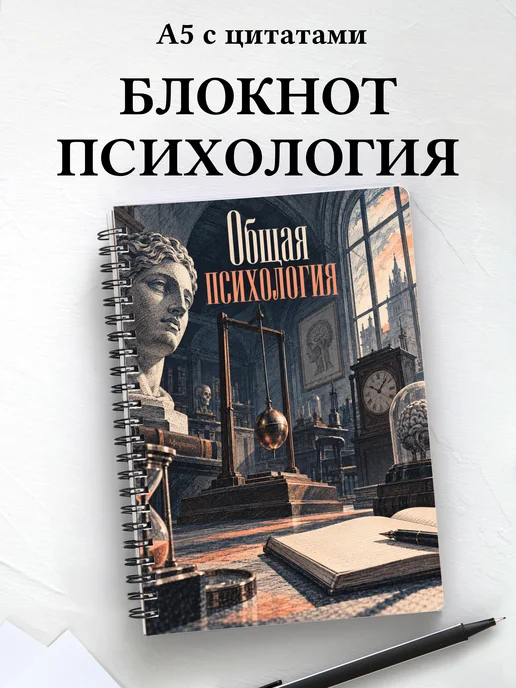 Блокнот Общая психология с мотивирующими цитатами