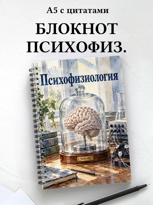 Блокнот Психофизиология с мотивирующими цитатами