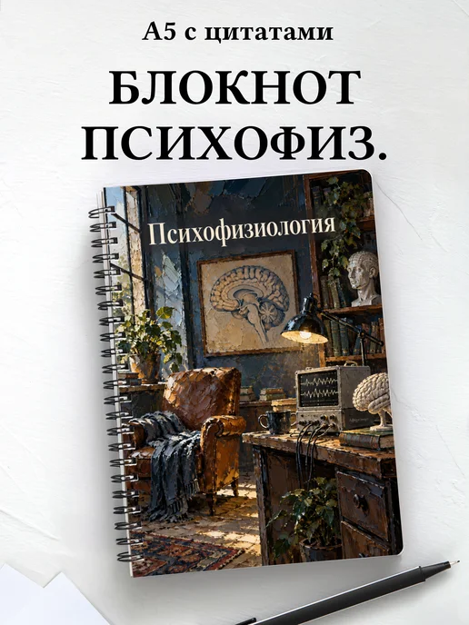Блокнот Психофизиология с мотивирующими цитатами