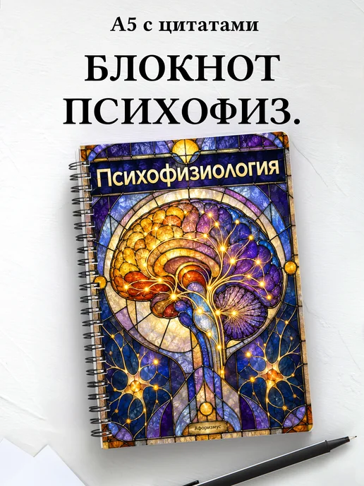 Блокнот Психофизиология с мотивирующими цитатами
