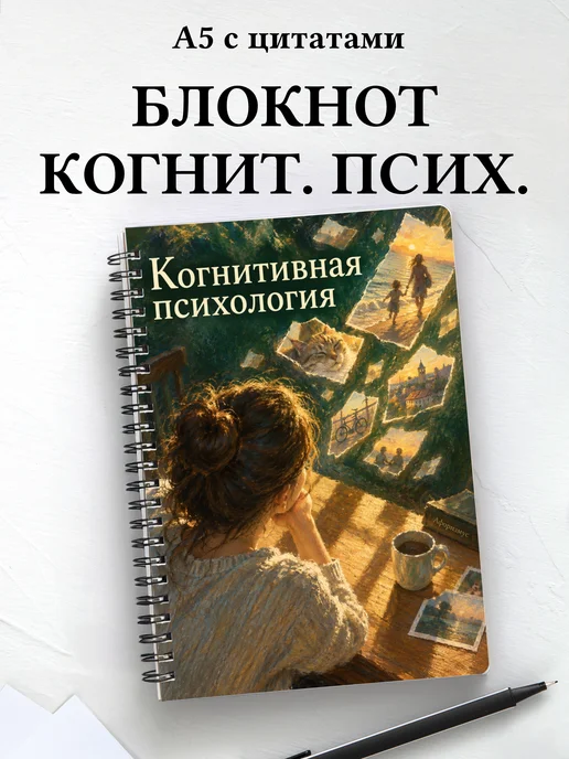 Блокнот Когнитивная психология с мотивирующими цитатами
