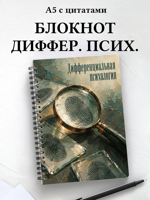 Блокнот Дифференциальная психология с мотивирующими цитатами
