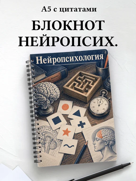 Блокнот Нейропсихология с мотивирующими цитатами